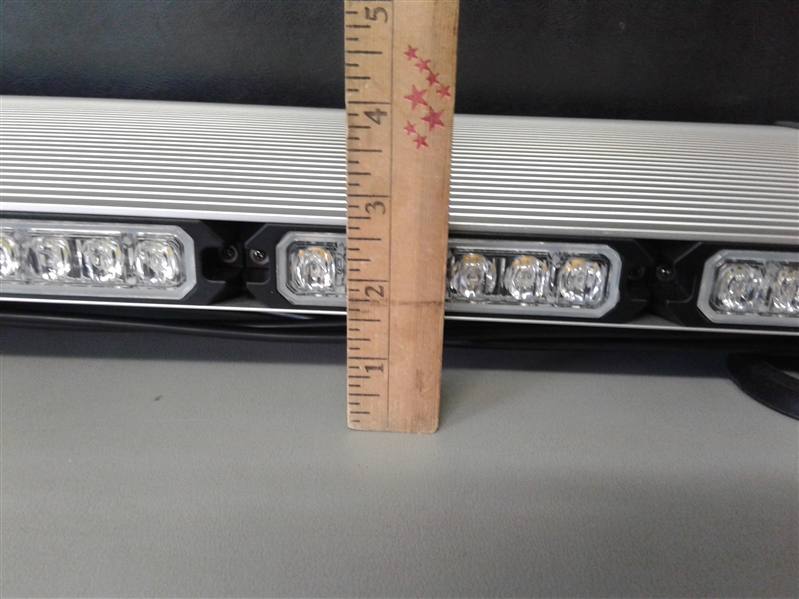 Emergency Low Profile Magnetic Roof Mount LED Light Bar (Amber/White)