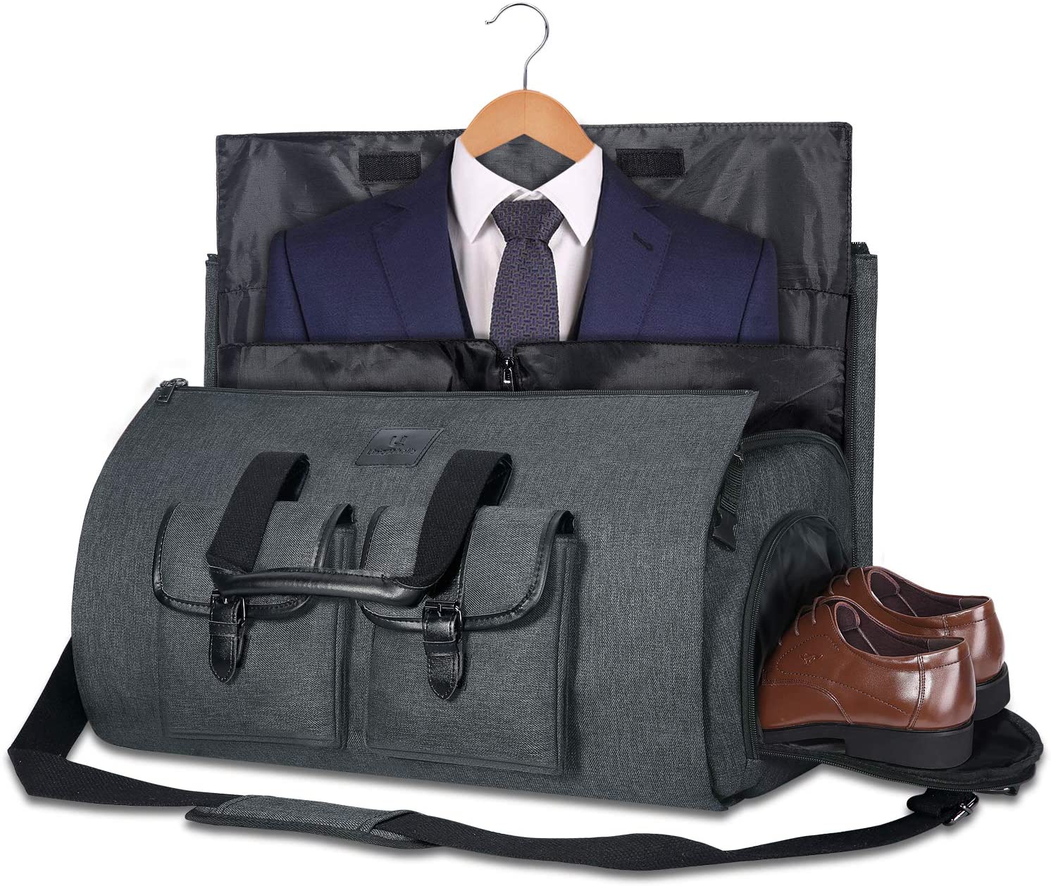 lot-detail-carry-on-garment-bag-large-duffel-bag-suit-travel-bag