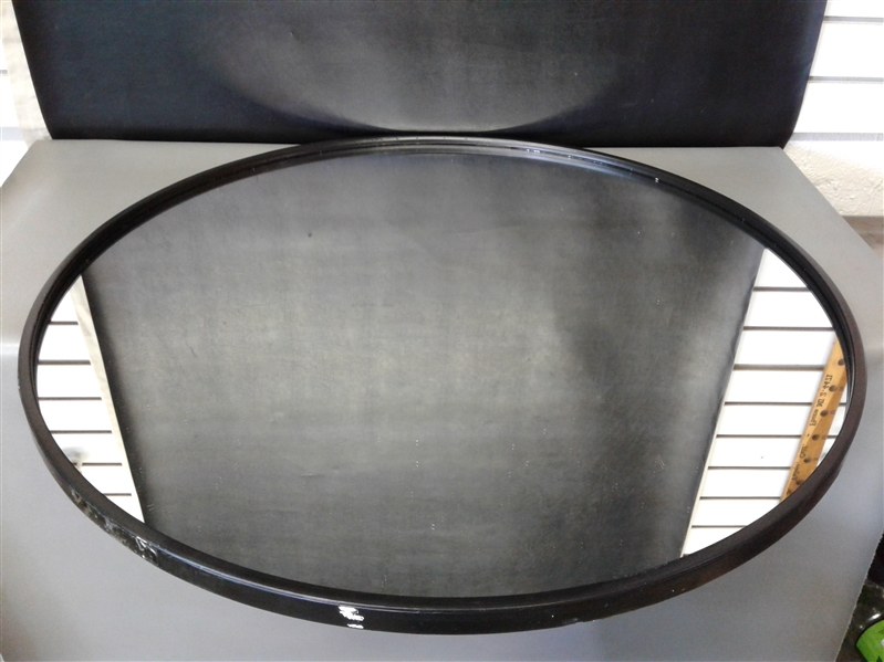 Round Mirror 30 Inch Matte Black 