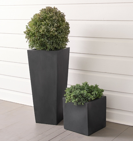 MODERN FIBERSTONE TAPERED PLANTER