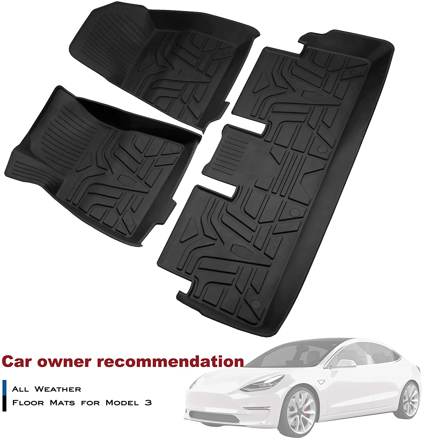 Lot Detail Tesla Model 3 AllWeather Floor Mats