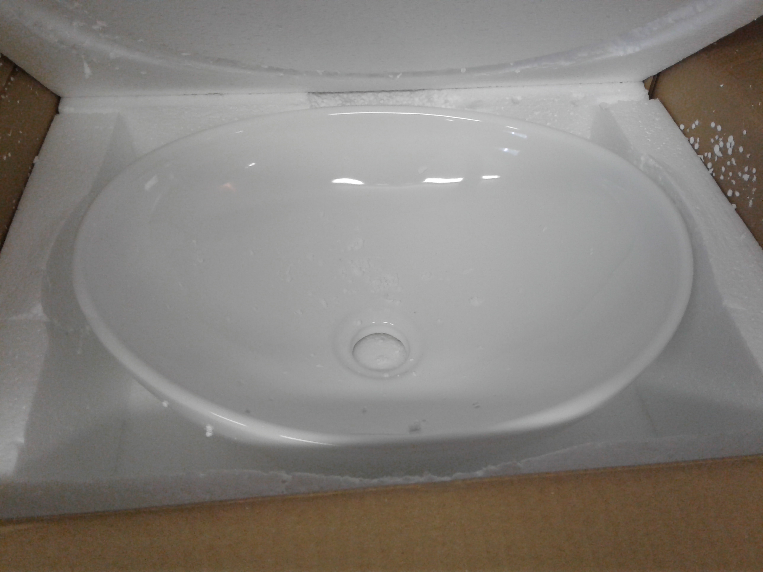 above counter white porcelain ceramic bathroom vessel sink