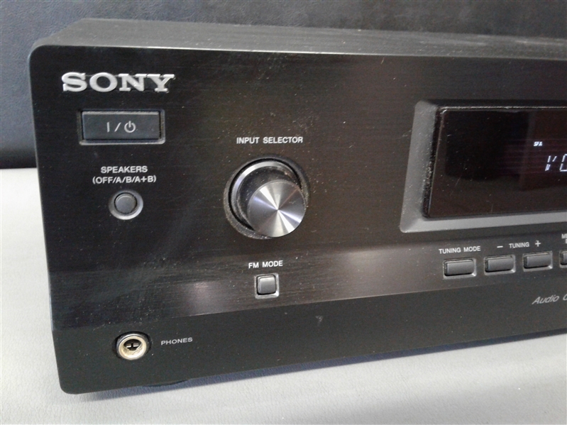 SONY FM-AM STEREO RECEIVER STR-DH130 & HEADPHONES