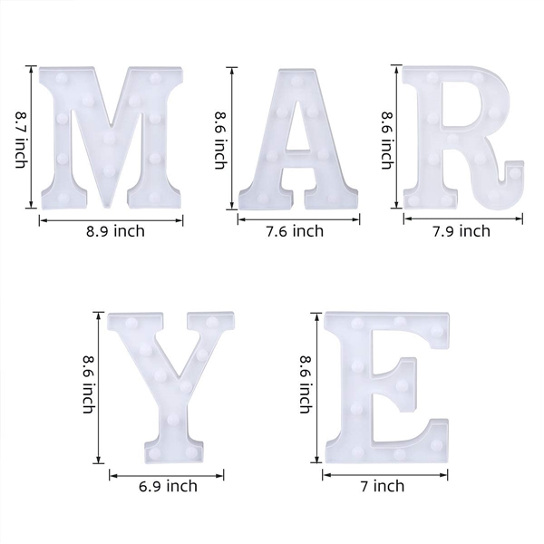 Light Up Marry Me Sign with Warm White LEDs