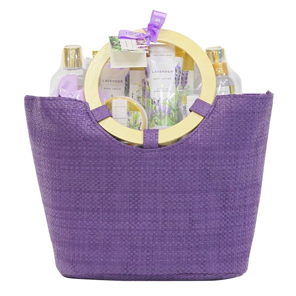 Spa Luxetique Spa Gift Baskets for Women, Lavender Bath Gift Basket