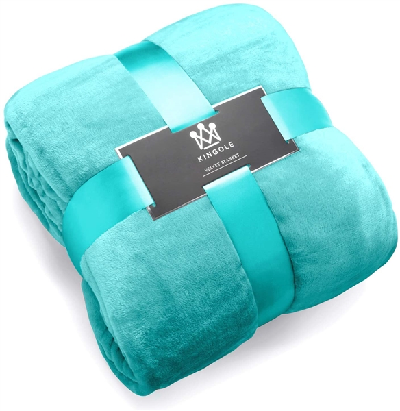 Kingole Luxury Fleece Microfiber Blanket King