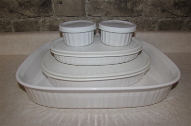 "FRENCH WHITE" CORNING WARE & MORE