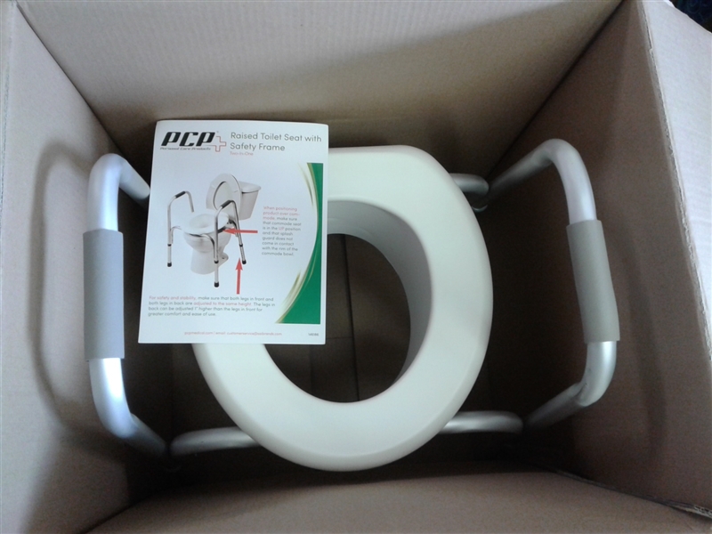 PCP Raised Toilet Seat and Safety Frame