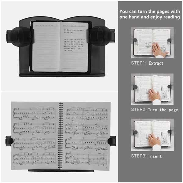  LS Hands Free Book Stand Flexible Folding Document Holder 