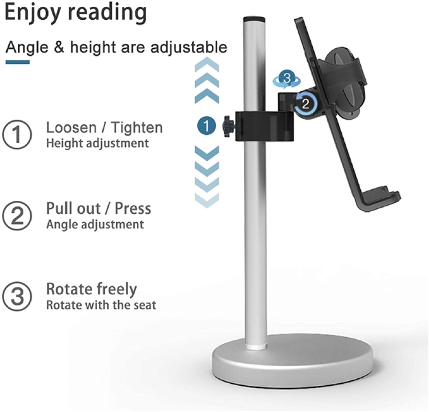  LS Hands Free Book Stand Flexible Folding Document Holder 