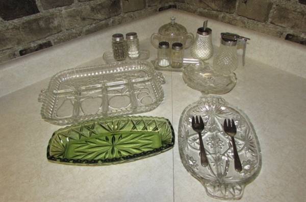 PRETTY GLASS SERVING DISHES