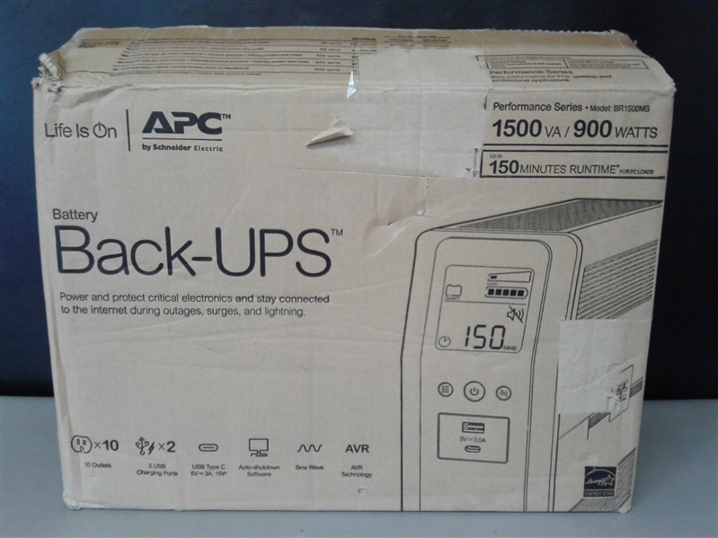  APC UPS, 1500VA UPS Battery Backup & Surge Protector