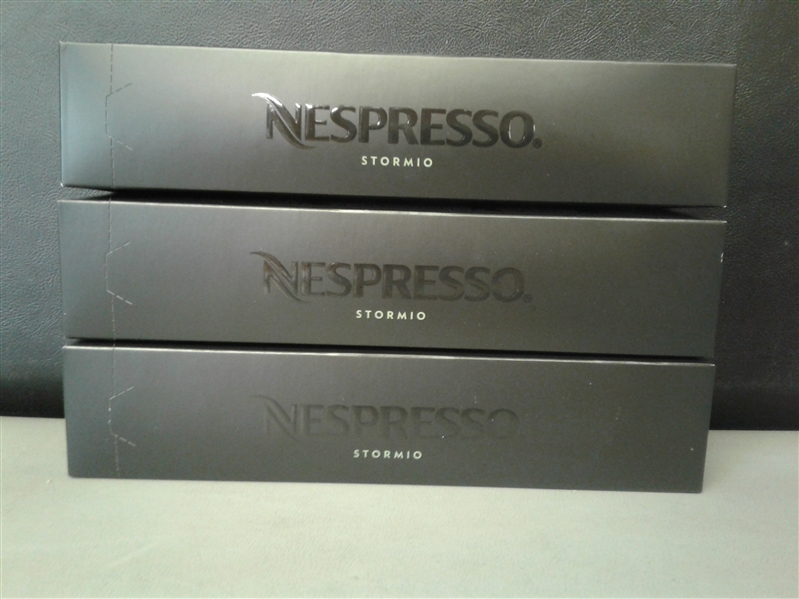 Nespresso Capsules VertuoLine, Stormio, Dark Roast Coffee, 30 Count Coffee Pods