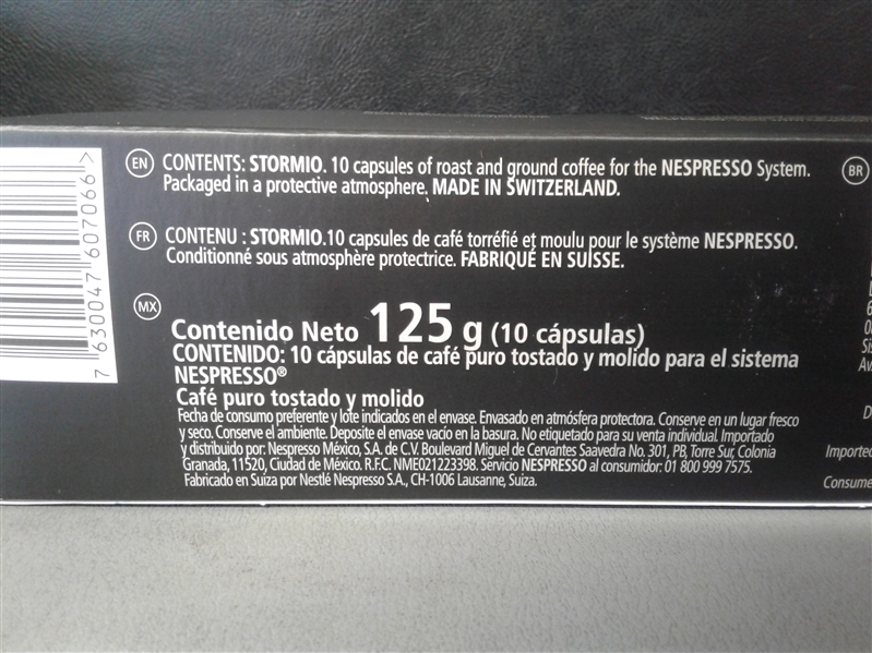 Nespresso Capsules VertuoLine, Stormio, Dark Roast Coffee, 30 Count Coffee Pods