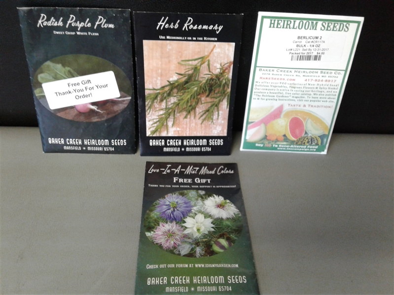 Variety of Baker Creek Heirloom Seeds-21 Packets