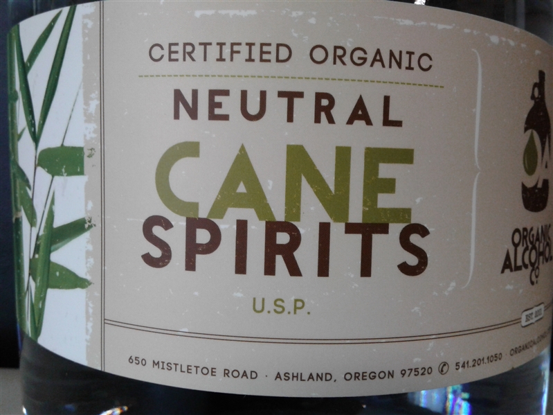 Certified Organic Neutral Cane Spirits 1 Gallon