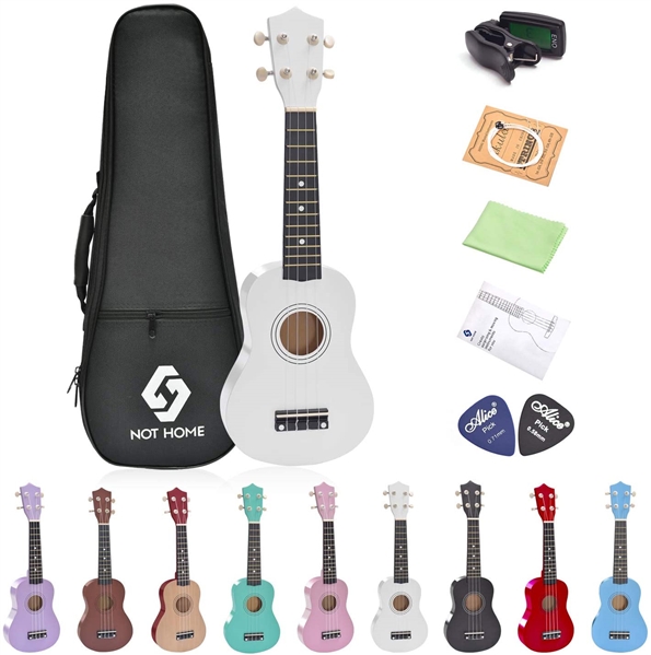  NOT HOME Soprano Ukulele Beginner Pack, 21 Inch