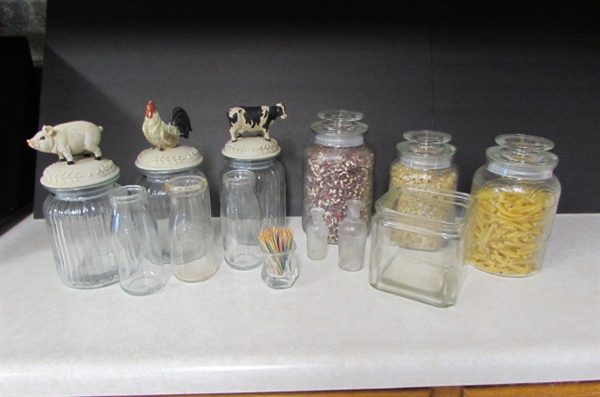 COUNTRY KITCHEN GLASS CANISTERS