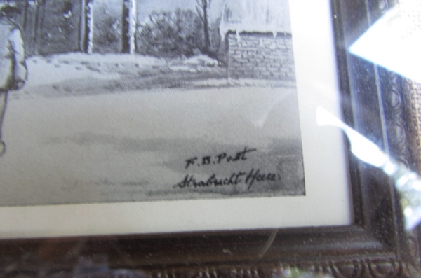 2 FRAMED DRAWINGS