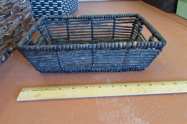 LARGE ASSORTMENT OF NICE BASKETS FOR DISPLAY & STORAGE