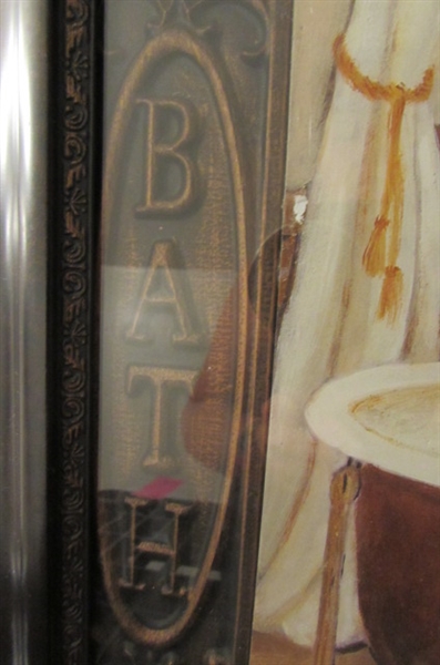 FRAMED ANTIQUE BATHTUB PRINTS