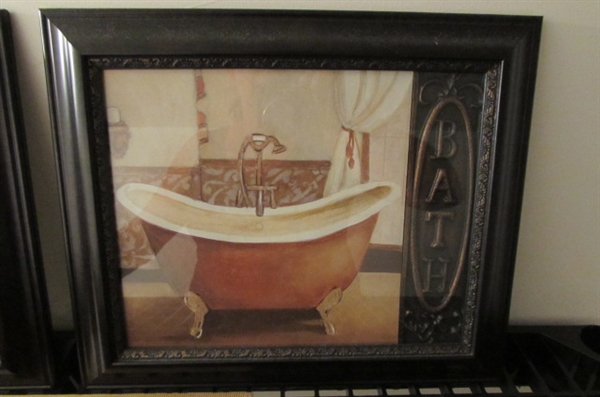 FRAMED ANTIQUE BATHTUB PRINTS