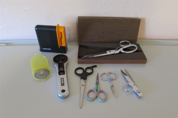 GINGHER SCISSORS, OLFA ROTARY CUTTER & MORE