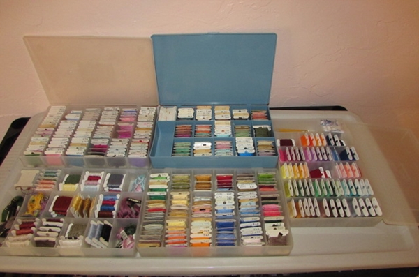 LARGE ASSORTMENT OF EMBROIDERY FLOSS