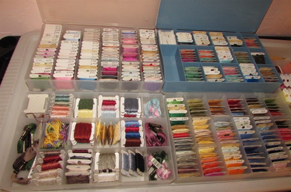 LARGE ASSORTMENT OF EMBROIDERY FLOSS