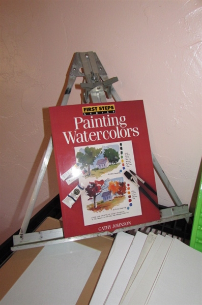 WATERCOLORING BOOKS, CANVAS, EASEL & MORE