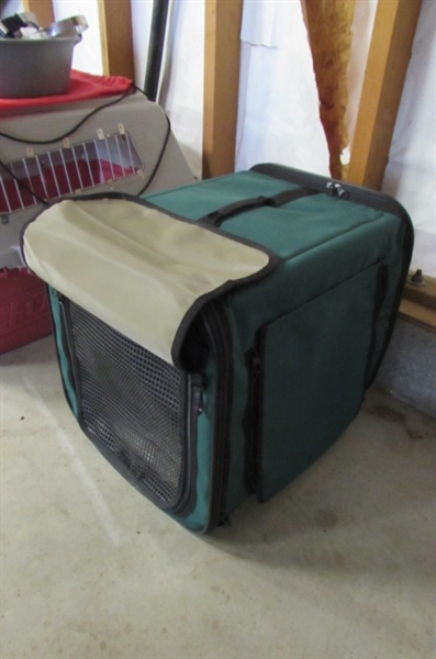 MEDIUM PET CARRIERS, AND MISC DOG SUPPLIES