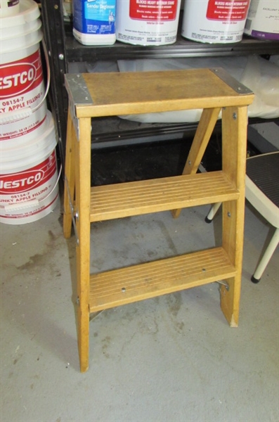 PAINT, PAINTING SUPPLIES, STEP LADDER & STOOL-SHELF NOT INCLUDED