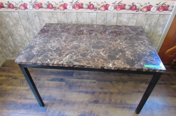 SMALL MARBLE LOOK KITCHEN TABLE