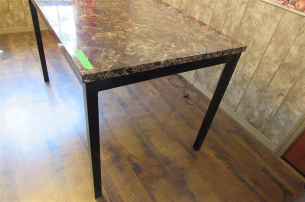 SMALL MARBLE LOOK KITCHEN TABLE