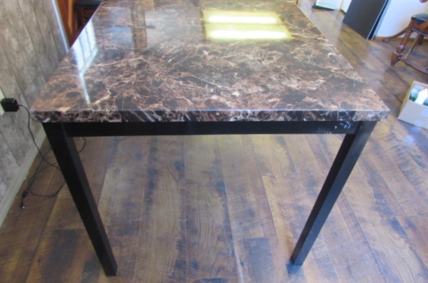 SMALL MARBLE LOOK KITCHEN TABLE