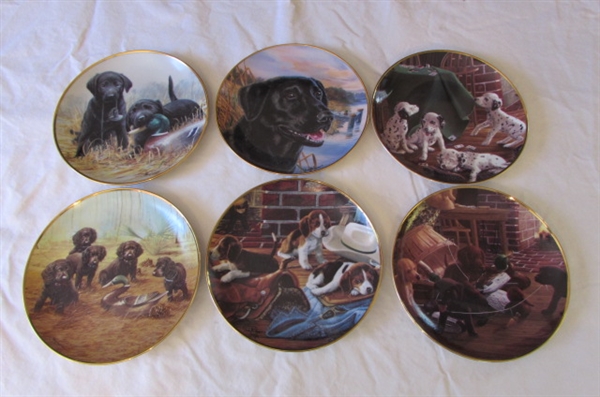 FRANKLIN MINT COLLECTOR PLATES WITH DOGS