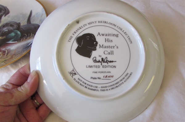 FRANKLIN MINT COLLECTOR PLATES WITH DOGS