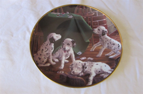 FRANKLIN MINT COLLECTOR PLATES WITH DOGS