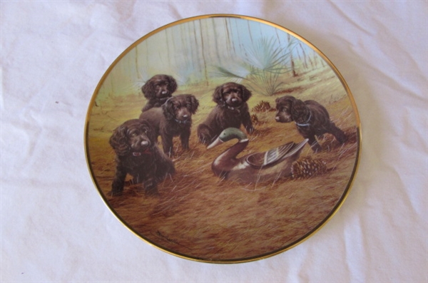 FRANKLIN MINT COLLECTOR PLATES WITH DOGS