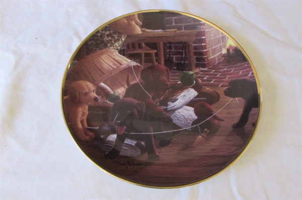 FRANKLIN MINT COLLECTOR PLATES WITH DOGS