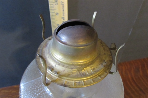 VINTAGE HURRICANE OIL LAMP, CANDLE HOLDER & MORE