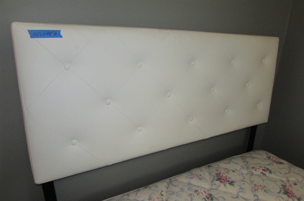 FULL SIZE BED WITH RAILS & HEADBOARD