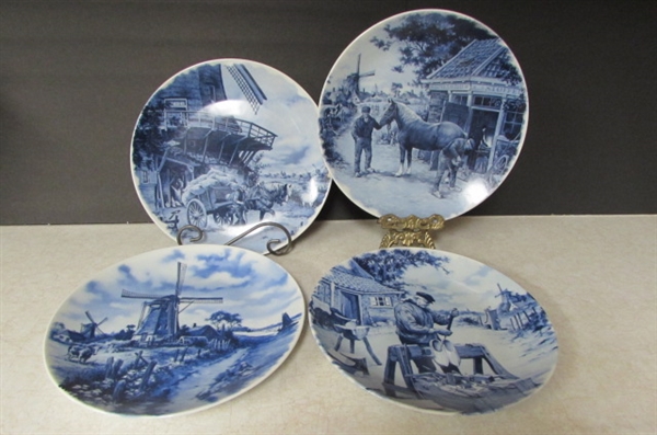 DELFTS BLEAU HAND DECORATED IN HOLLAND COLLECTOR PLATES