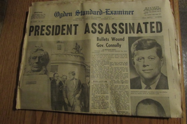 KENNEDY ASSASSINATION NEWSPAPERS AND POST MAGAZINE