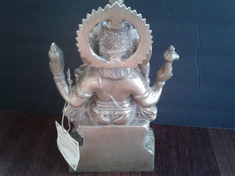 Decorative Mirror Pedestal with Ganesha Statue