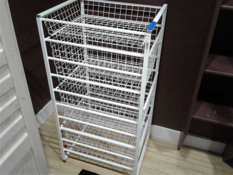 Elfa Wire Storage Shelf with 4 Pull Out Drawers
