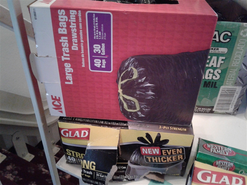 Trash Bags, Gloves, Foil, and Cling Wrap