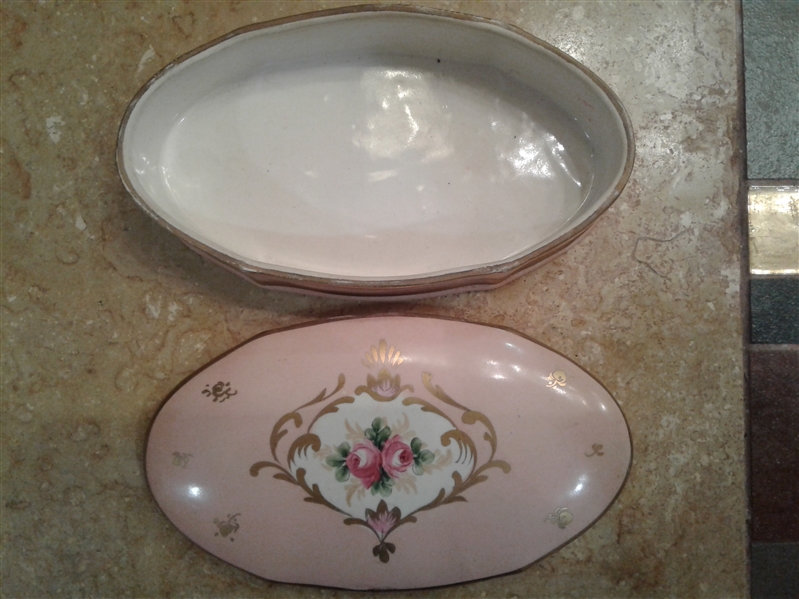Vintage Antique Ceramic Dish and Jewelry