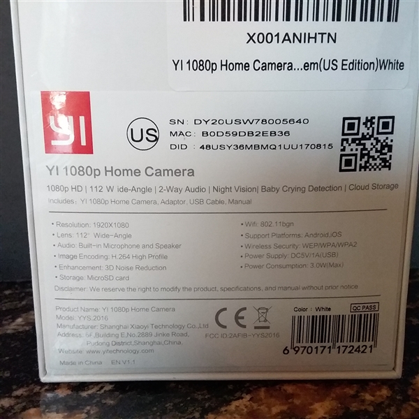 YI 1080P Home Camera & CR123A Lithium Batteries