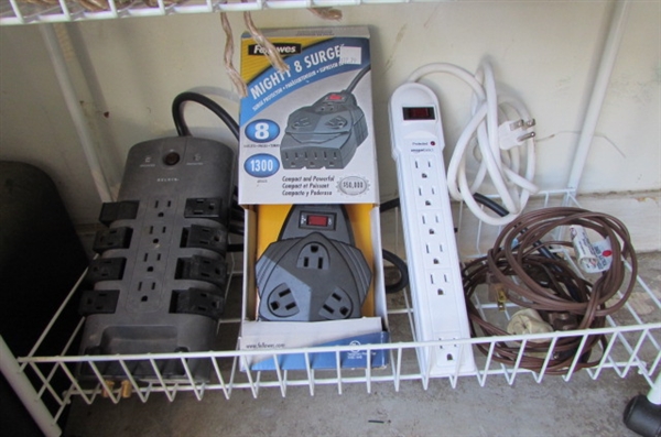 3 Tier Wire Shelf, Extension Cords, Fan, Mailbox, Bio Clean, and more